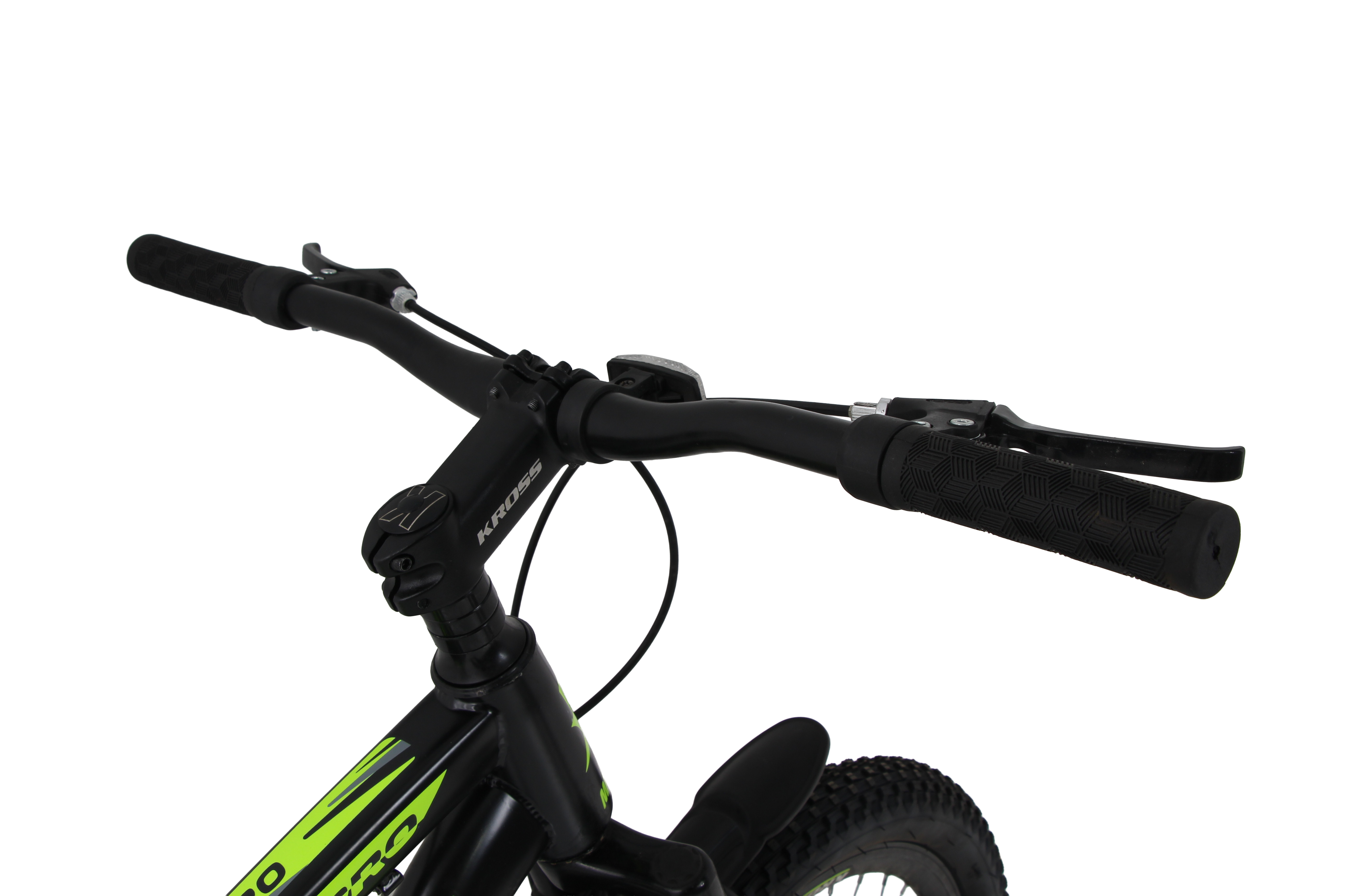 Maximus Pro Kross 24T Black Yellow | Single Speed MTB with Disc Brake | Steel Frame | 24×2.35 Tyres | Front Suspension