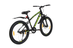 Maximus Pro Kross 24T Black Yellow | Single Speed MTB with Disc Brake | Steel Frame | 24×2.35 Tyres | Front Suspension