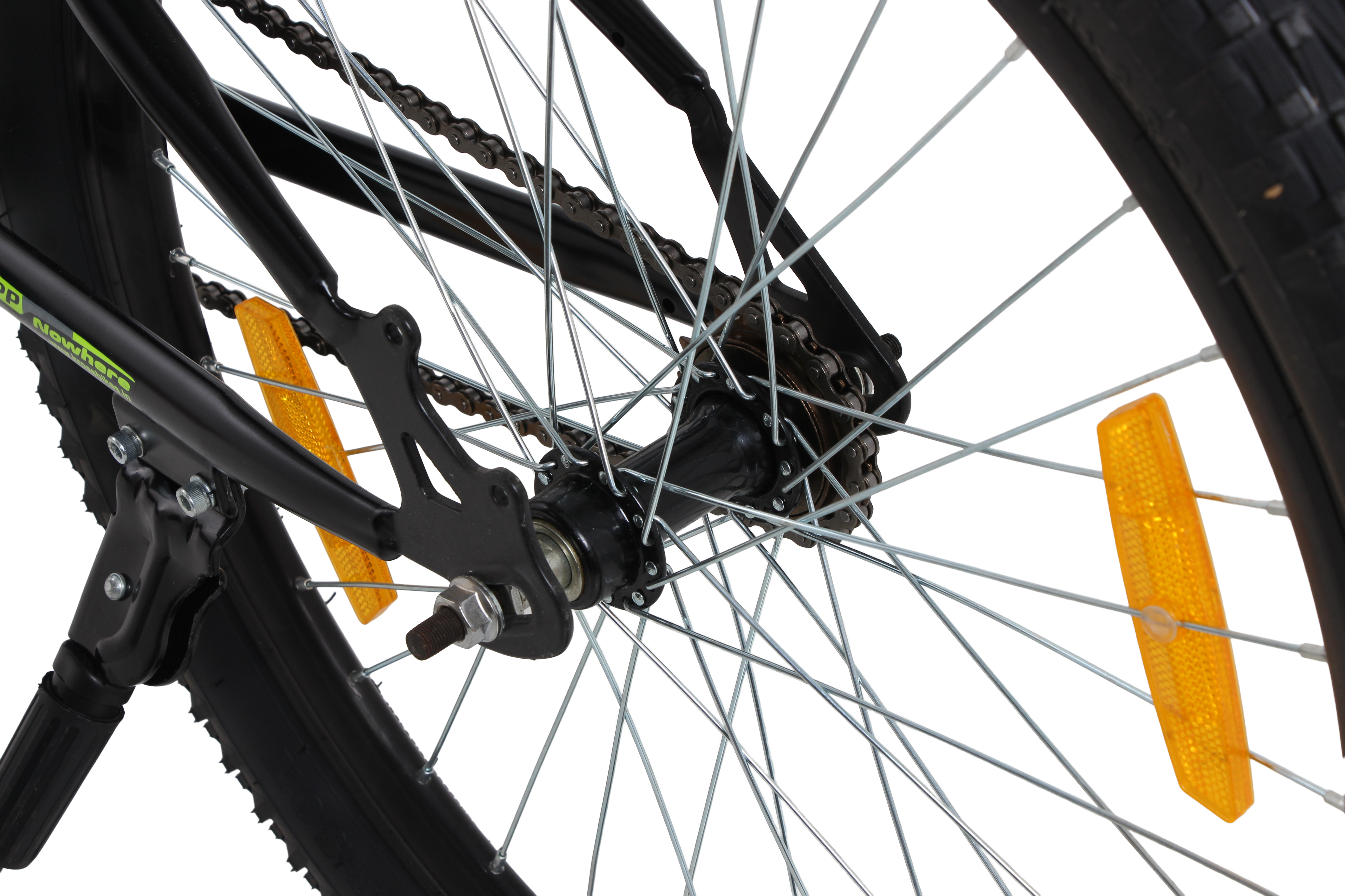 Maximus Pro Kross 24T Black Yellow | Single Speed MTB with Disc Brake | Steel Frame | 24×2.35 Tyres | Front Suspension