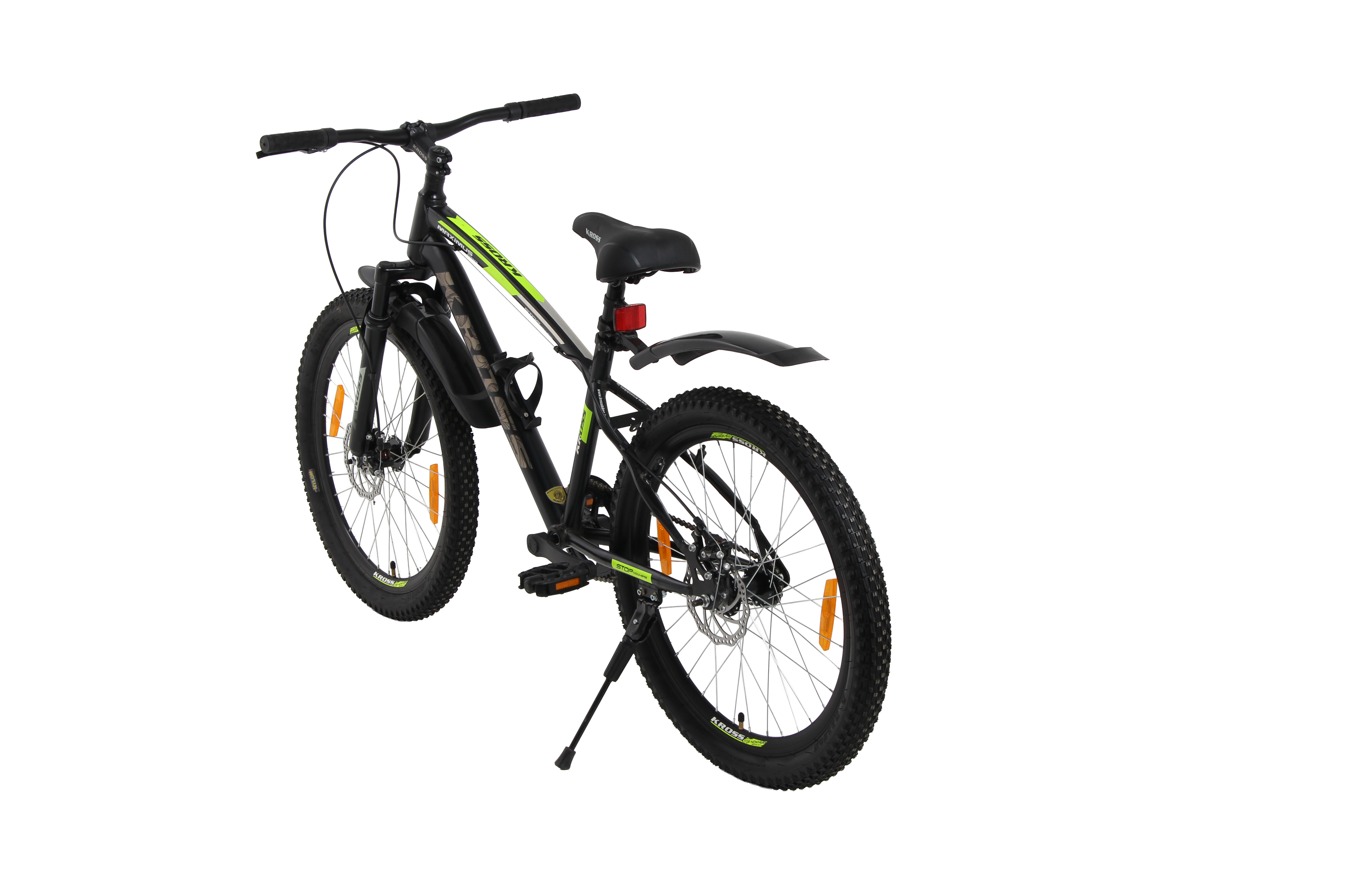 Maximus Pro Kross 24T Black/Yellow – Single-Speed Disc MTB with Suspension & Steel Frame