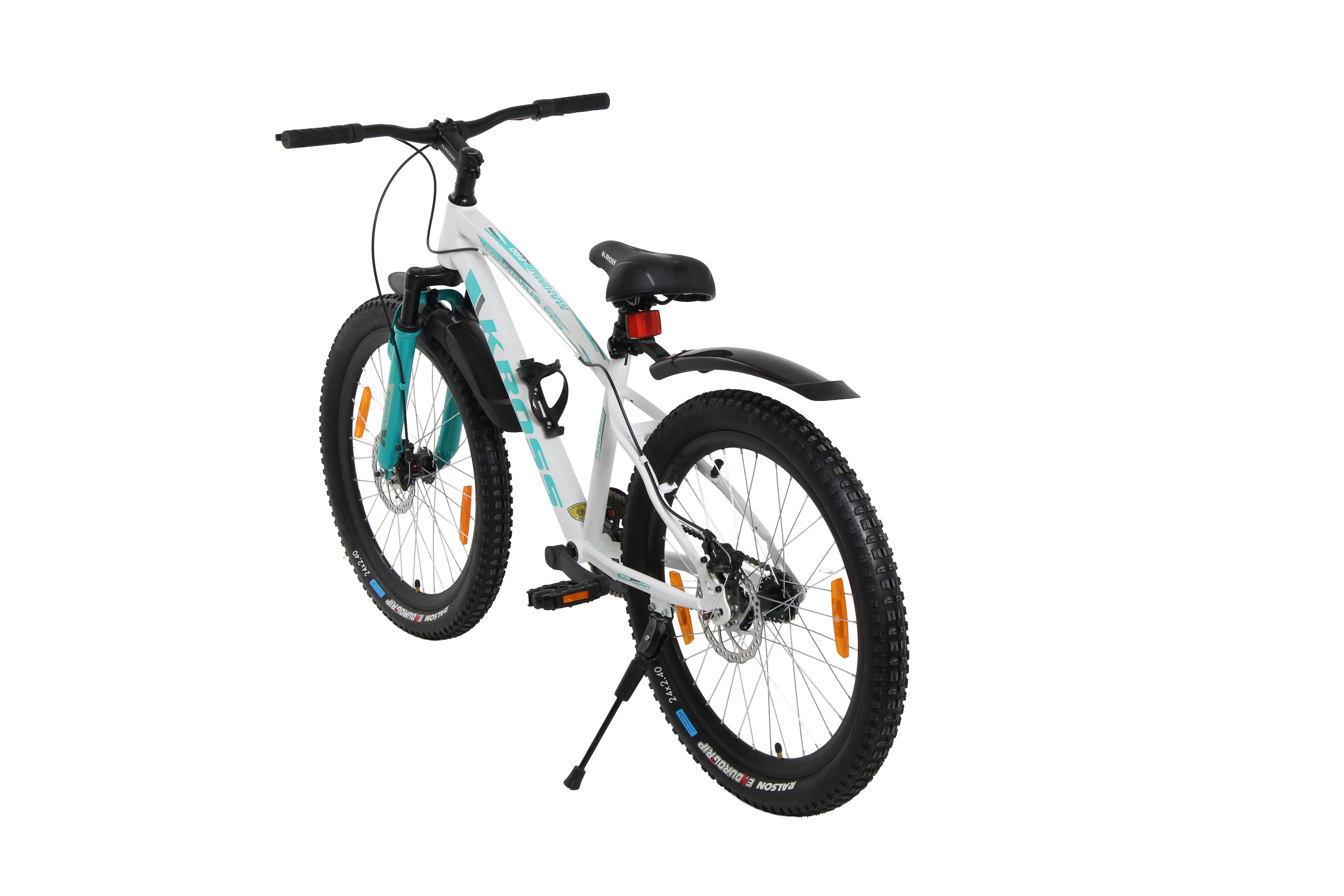Maximus Pro Kross 24T Mountain Bike – Matte White, Single Speed / Double Disc, 24-Inch Wheels