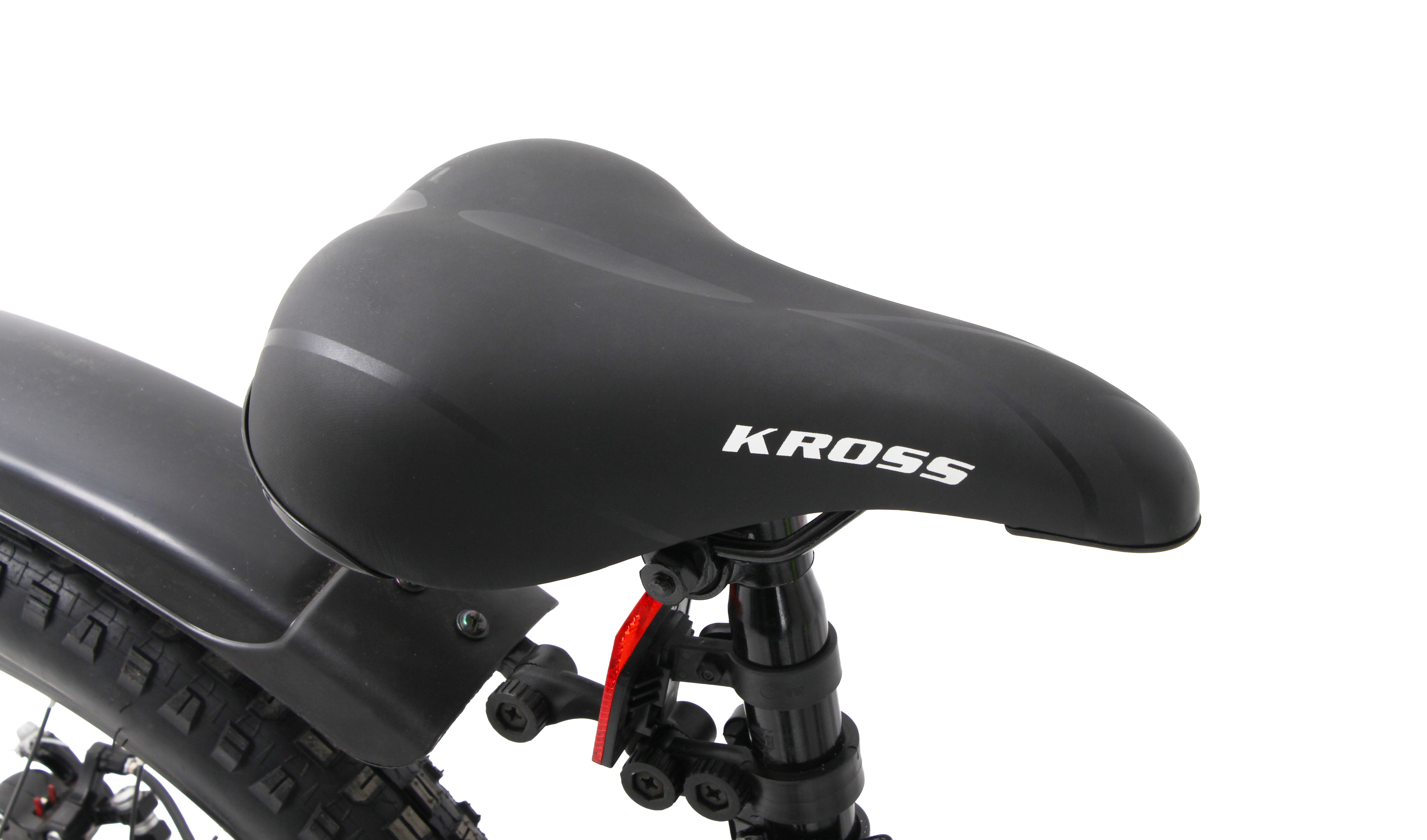 KROSS Maximus Pro 24T 21-Speed MTB with Suspension Fork, Dual Disc Brakes, Alloy Stem, Wide Tyres & Double-Wall Rims (Grey)