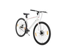 TEXAS KROSS 700C Hybrid Bicycle – 18" Steel Frame, 28" Wheels, Dual Disc Brakes - White