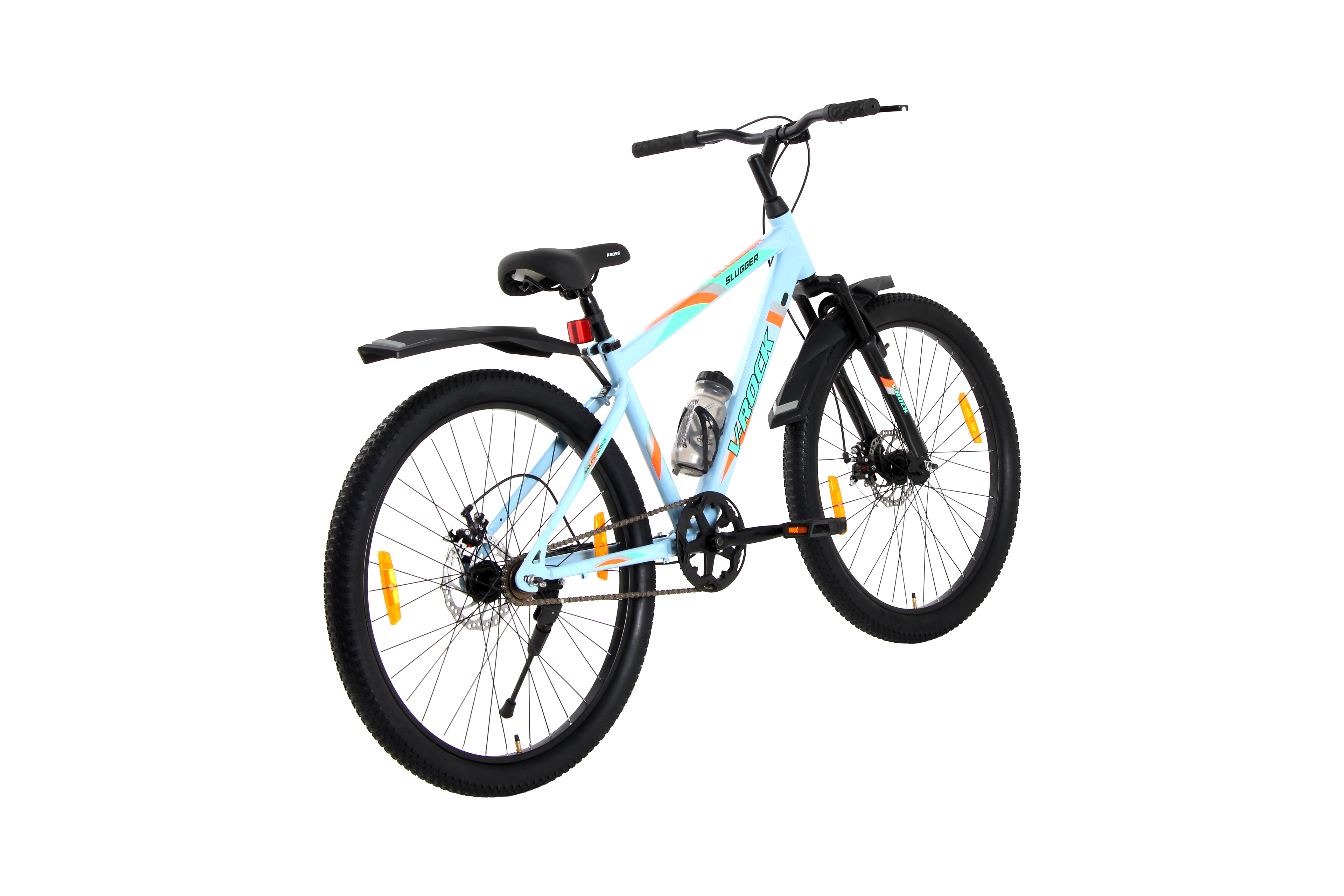 Kross Slugger V-Rock 26T Blue – Single Speed MTB with Dual Disc Brakes, Steel Rims & Front Suspension
