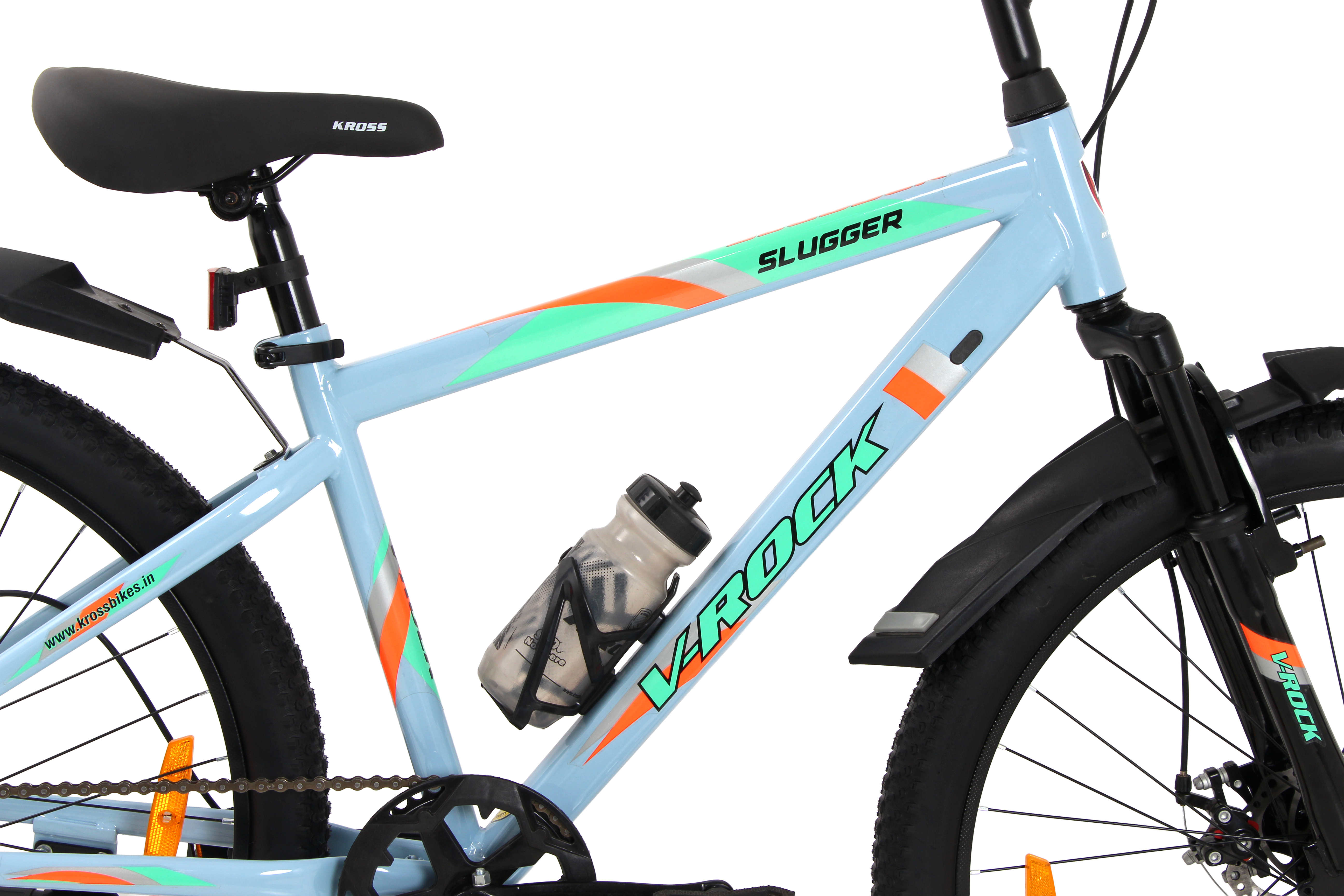 Kross Slugger V-Rock 26T Blue – Single Speed MTB with Dual Disc Brakes, Steel Rims & Front Suspension