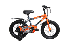 Kross Aviator 14T Kids Bicycle – Grey/Orange with Training Wheels