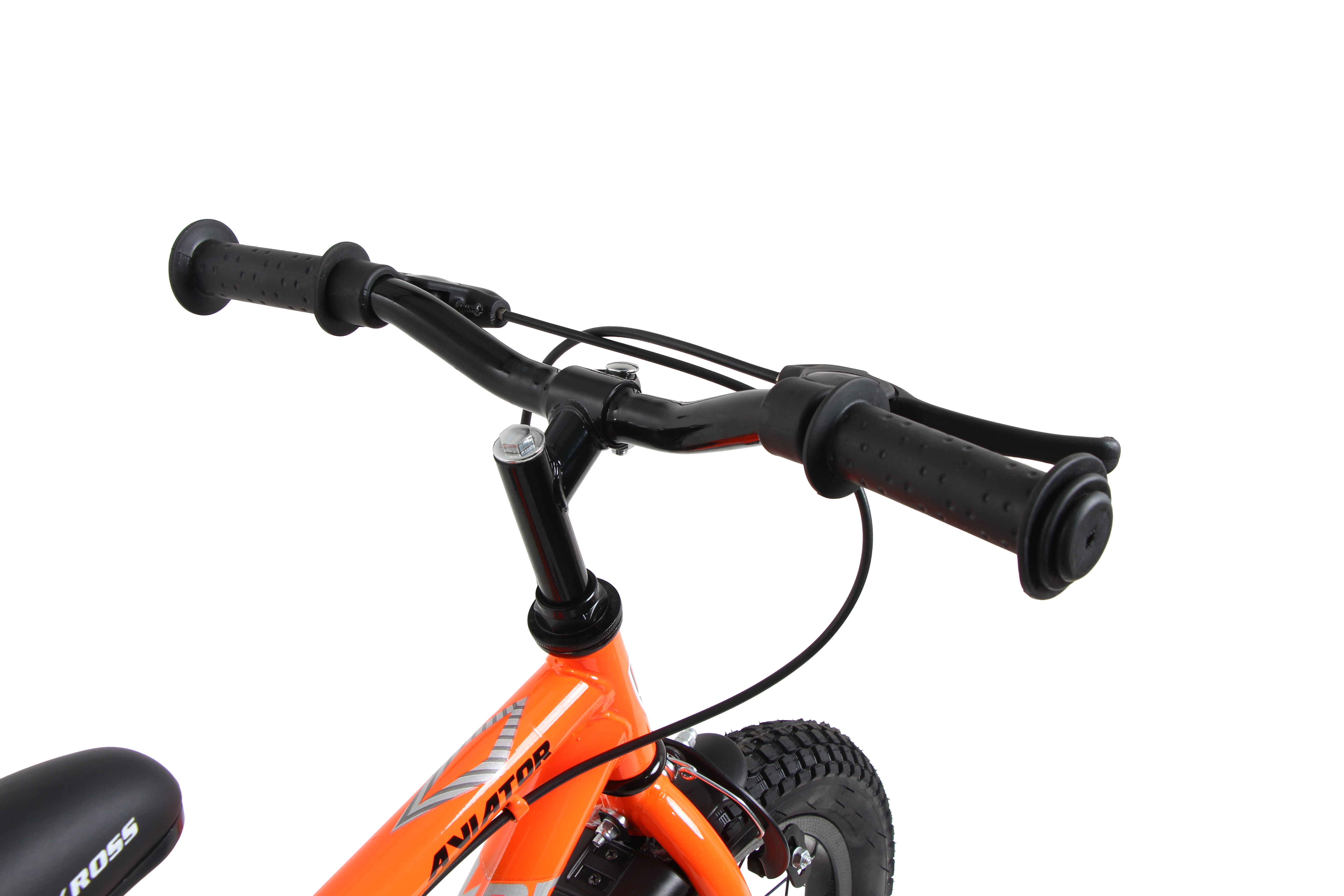 Kross Aviator 14T Kids Bicycle – Grey/Orange with Training Wheels