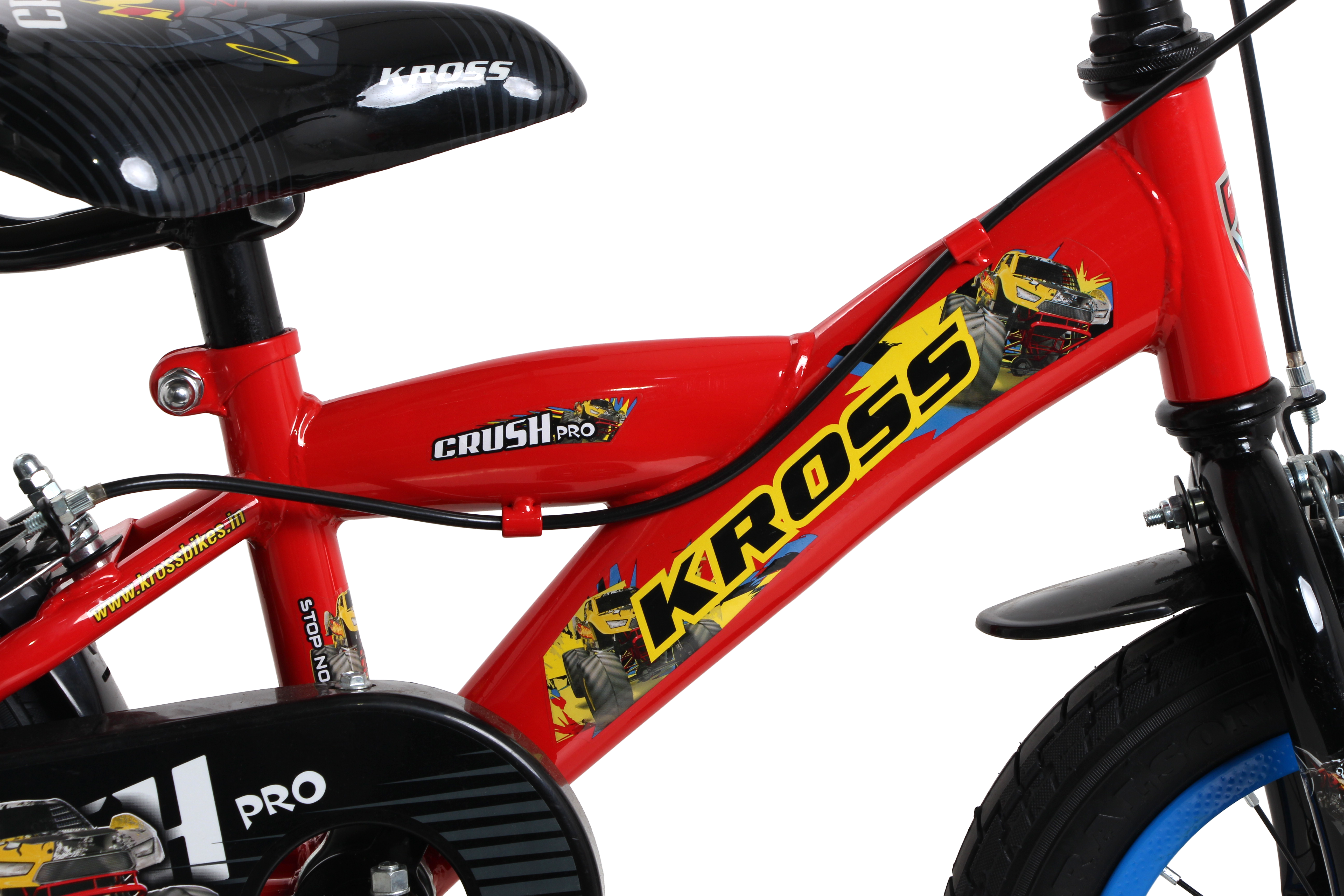 KROSS Crush Pro 12T Kids Bicycle for Age 3–5 Years | Height 85–105 cm | Single Speed | Red