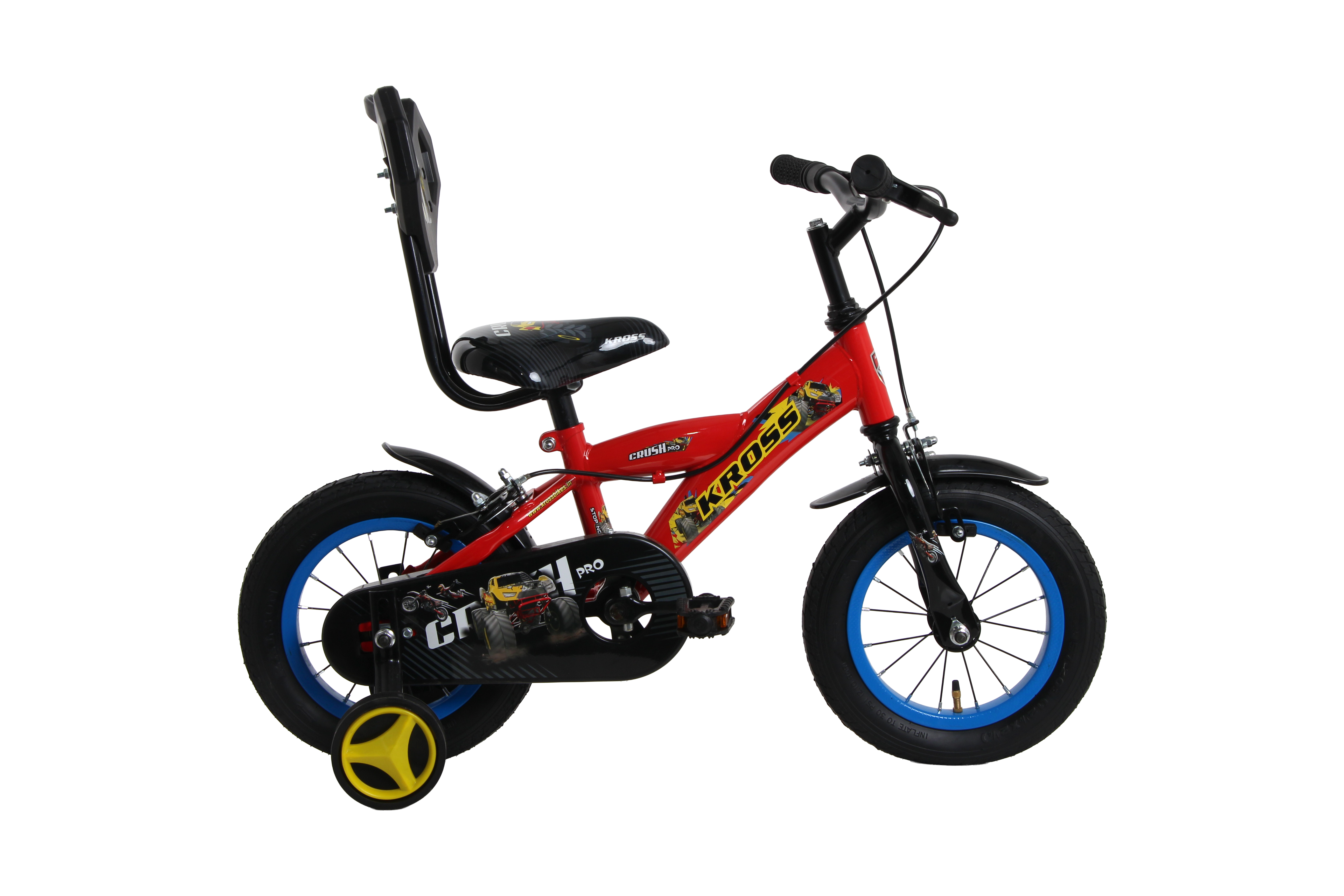 KROSS Crush Pro 12T Kids Bicycle for Age 3–5 Years | Height 85–105 cm | Single Speed | Red