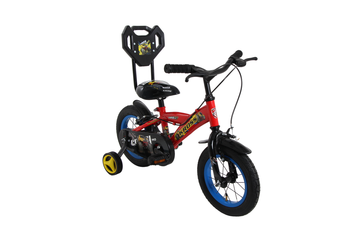 KROSS Crush Pro 12T Kids Bicycle for Age 3–5 Years | Height 85–105 cm | Single Speed | Red