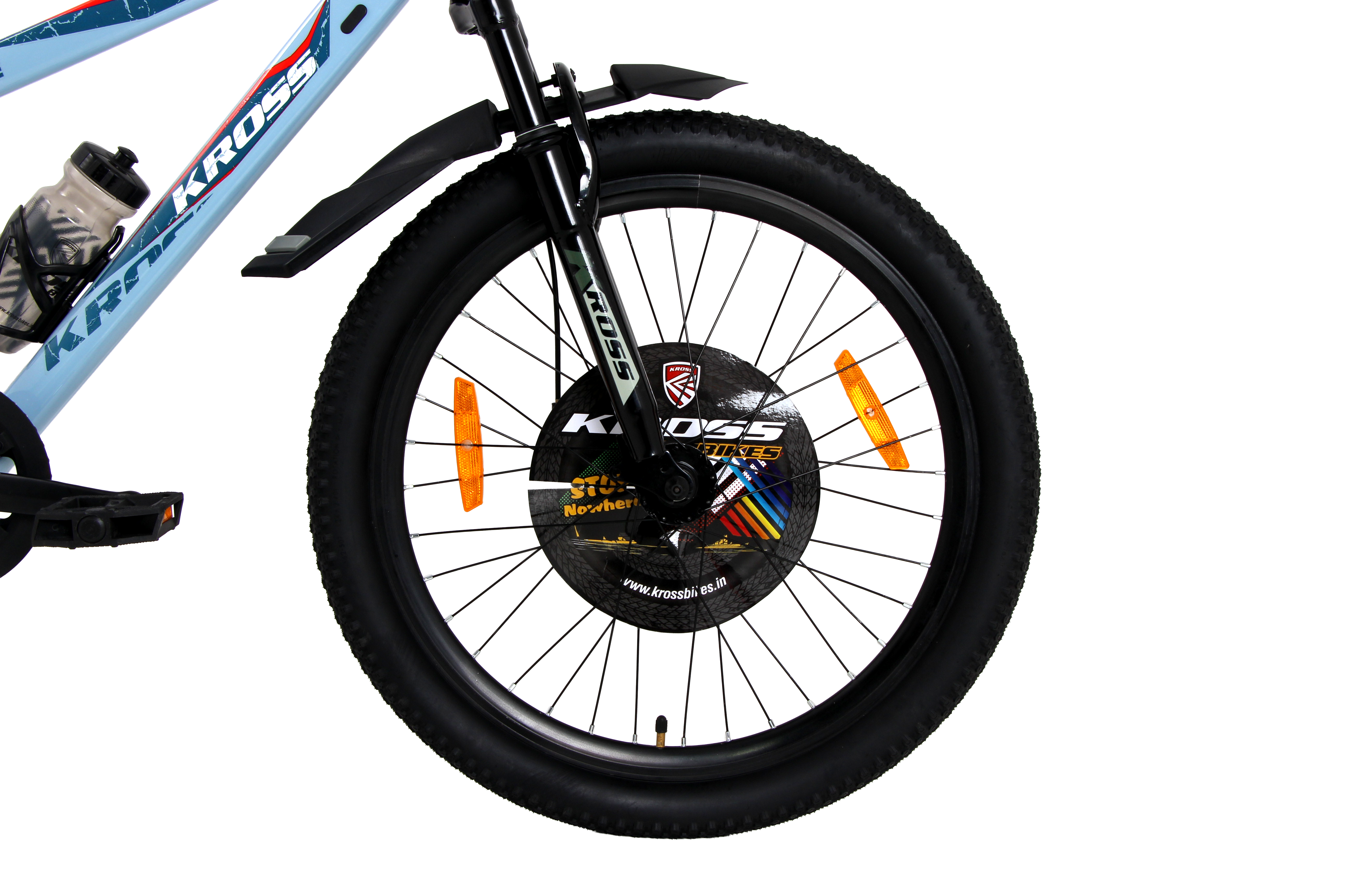 KROSS Hitter 24T Mountain Bicycle for Kids (9–13 Years) with Dual Disc Brakes & Suspension Fork – Blue