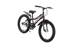 KROSS Spider 20T Single Speed Kids Bicycle for Boys & Girls | Steel Frame | V-Brakes | Matt Black