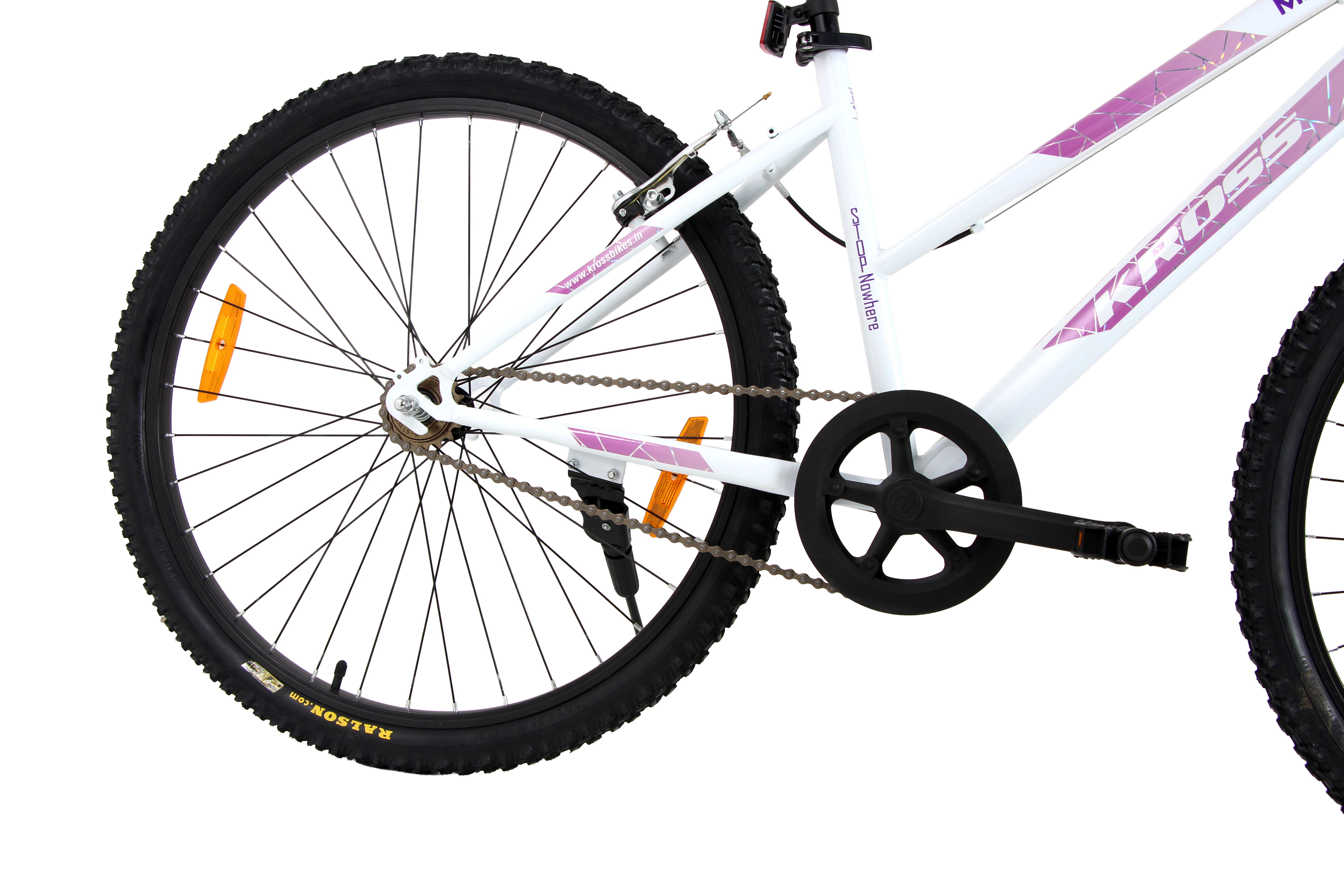 KROSS Marina 26T Single Speed Hybrid Lady Cycle | Alloy Rim | V-Brake | White-Purple
