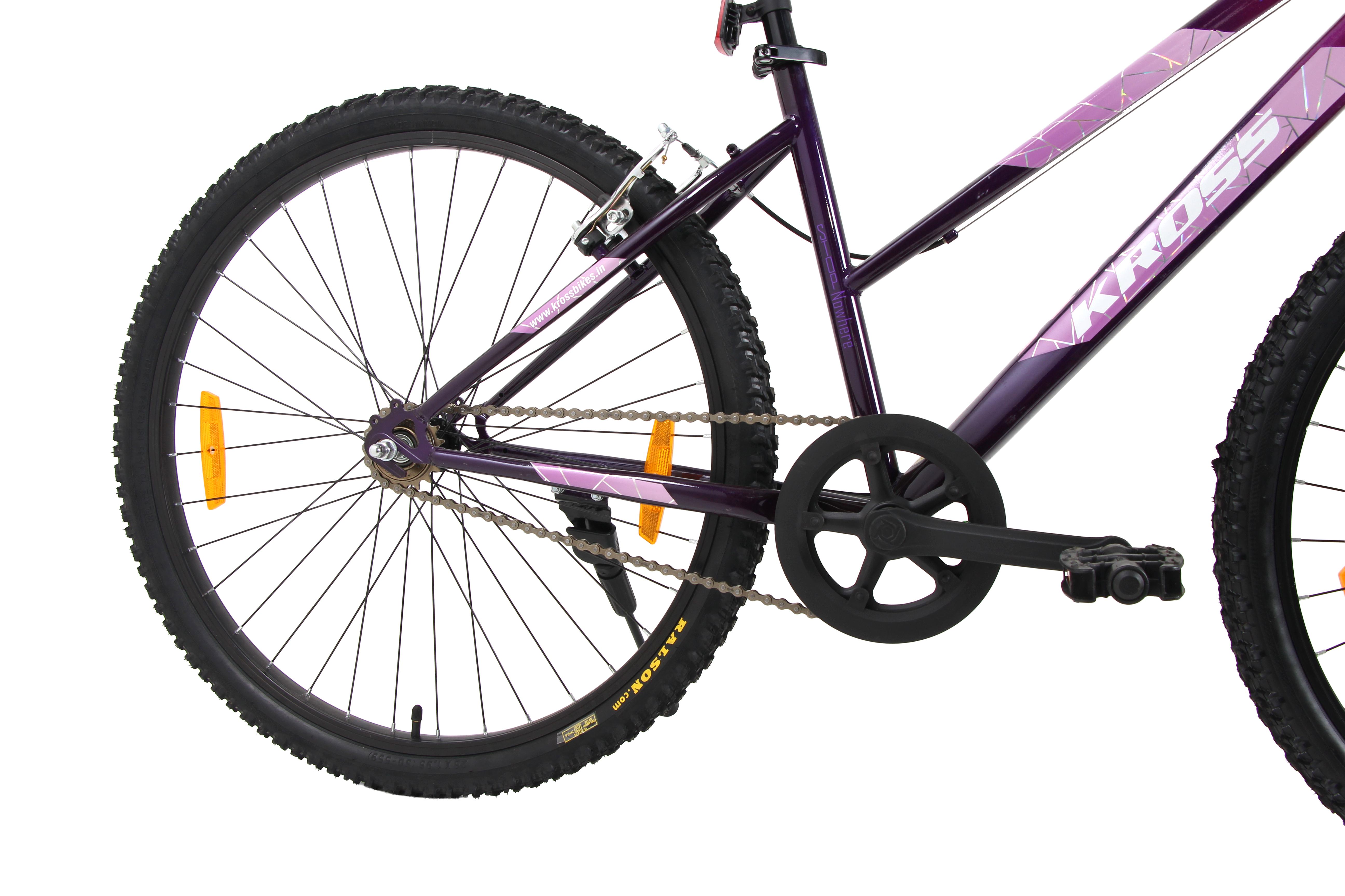 Kross Marina 26T City Bike with Alloy Rims, V-Brakes & Steel Frame – Pink/Purple