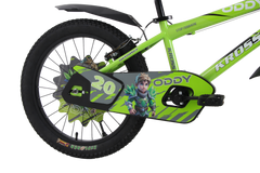 Kross Oddy 20T Kids Bicycle with Training Wheels, V-Brakes, Steel Frame, Green/Grey