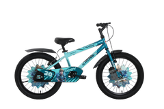 Kross Oddy 20T Kids Bicycle with Training Wheels, V-Brakes, Steel Frame, Aqua Blue-Green