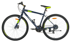 Control 28T Matt Blue Unisex Bike, 21 Speed Shimano, Steel Frame, Front Disc Rear V Brake