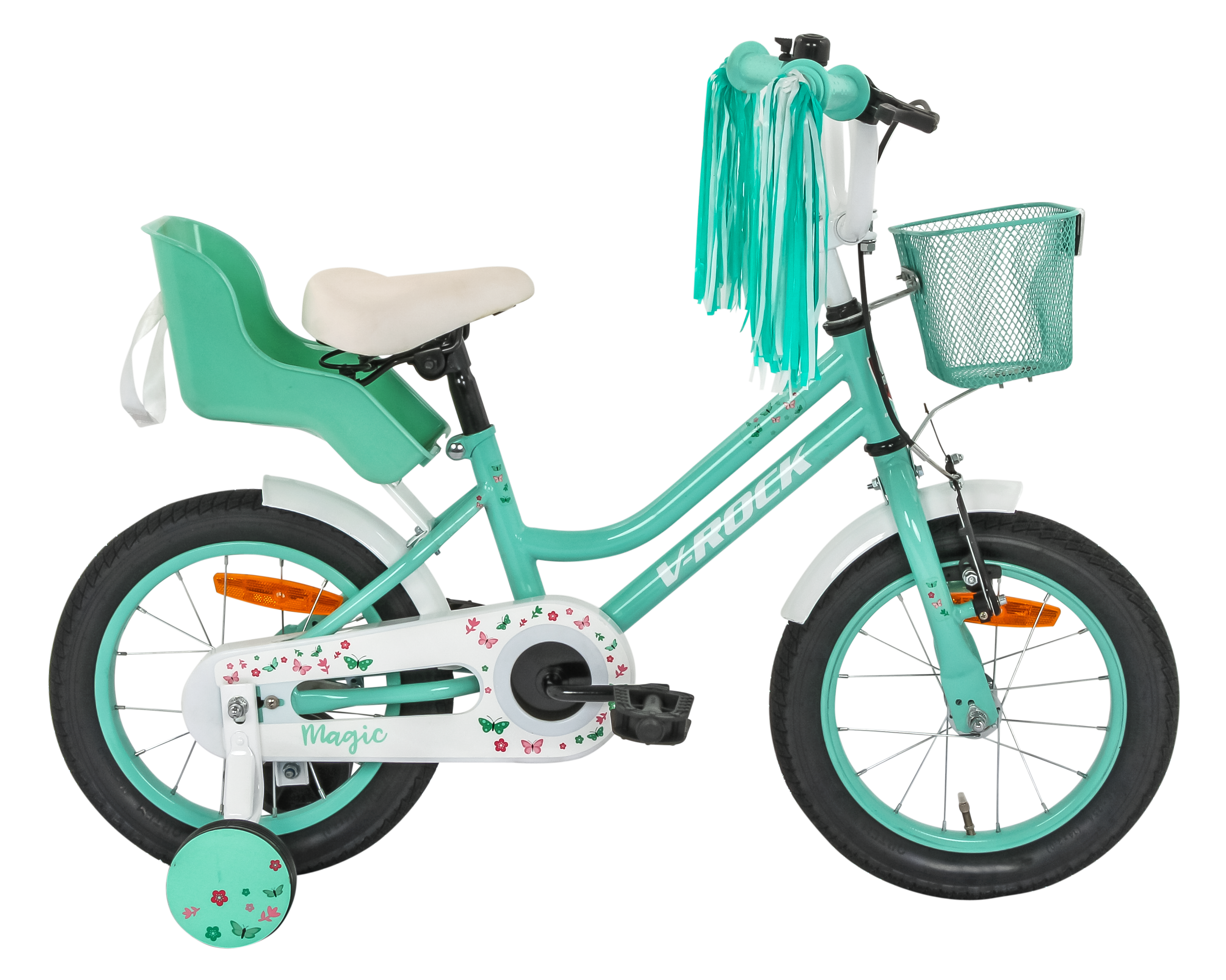 Magic 14T Turquoise Kids Bike, Steel Frame, Coaster Hub