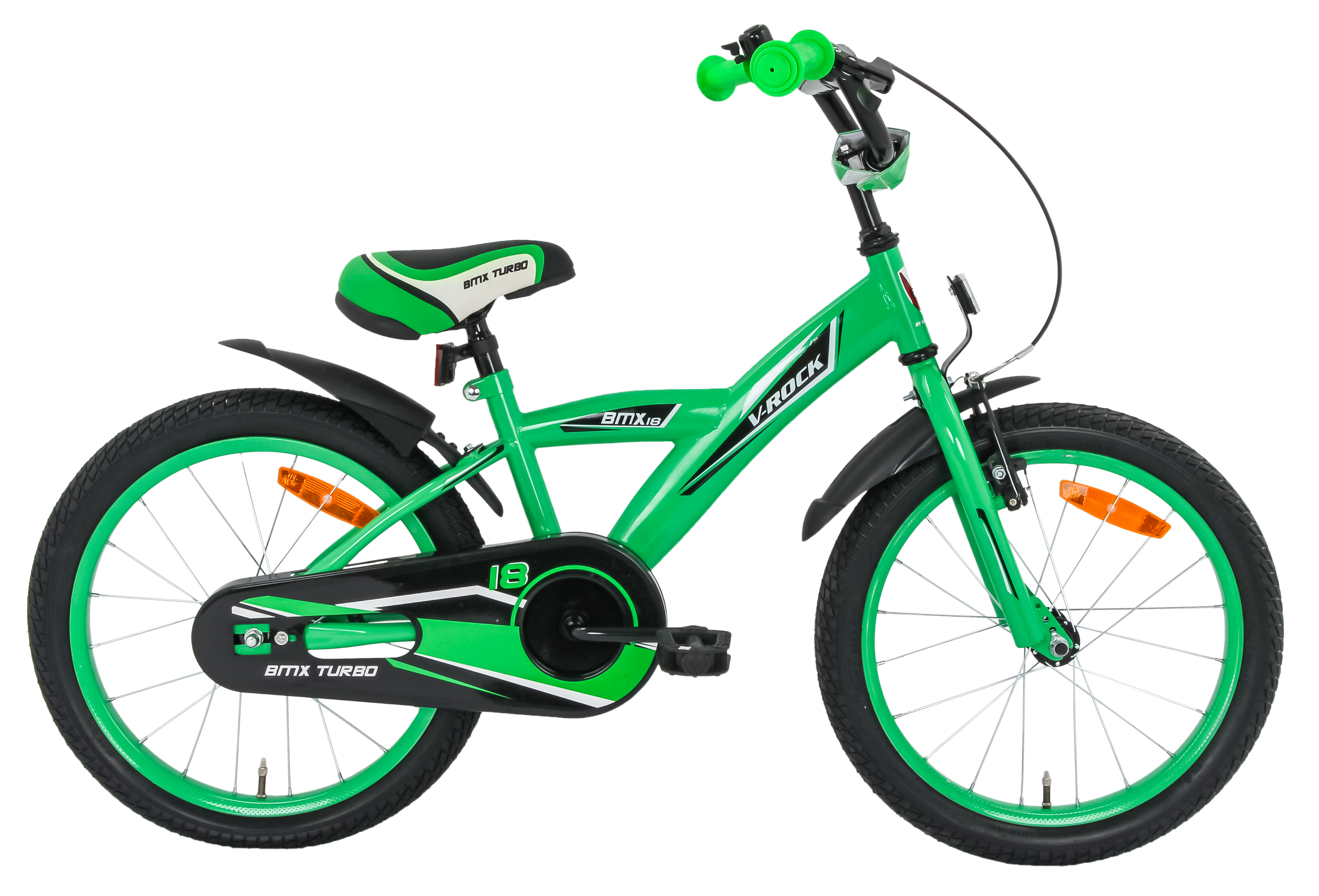 Bmx Turbo 18T Turbo Green Kids Bike, Steel Frame, Coaster Hub