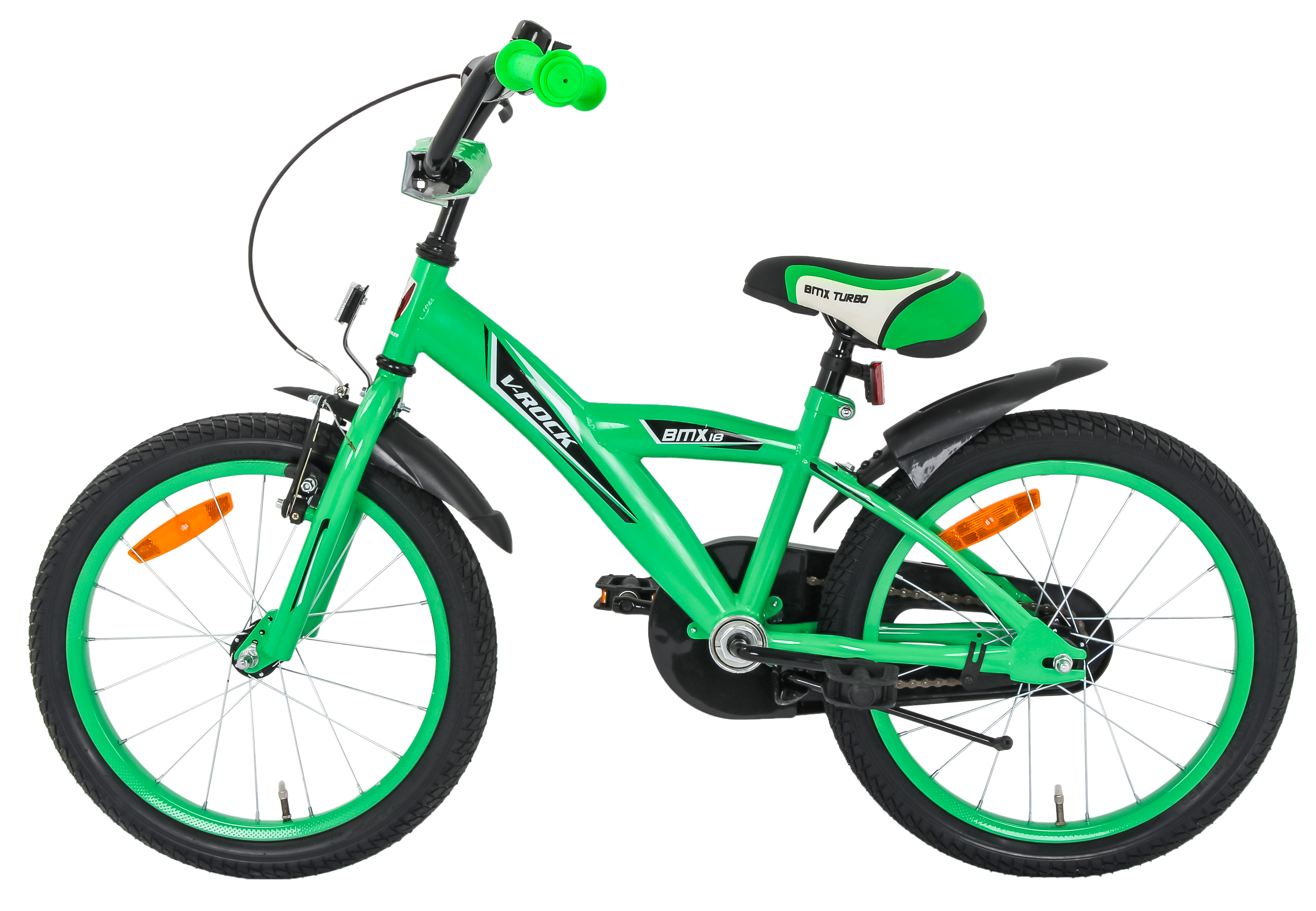Bmx Turbo 18T Turbo Green Kids Bike, Steel Frame, Coaster Hub