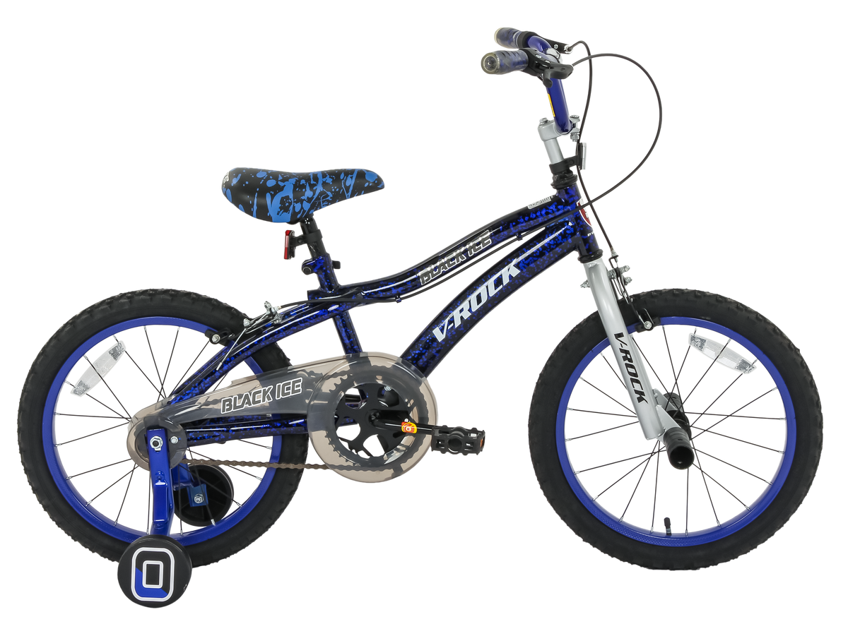 Black Ice 18T Blue-Silver Kids Bike, Steel Frame, Coaster Hub