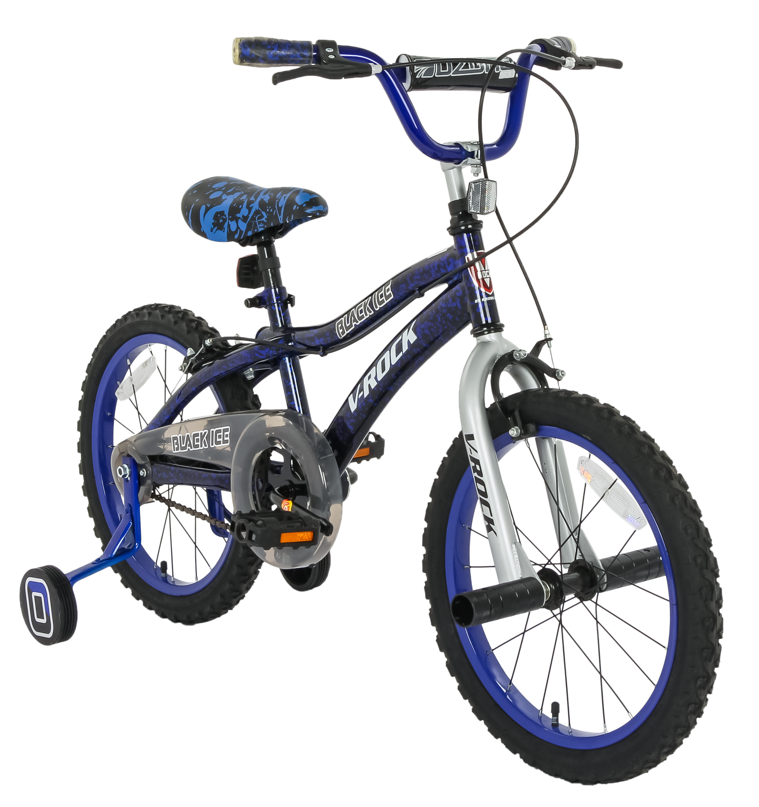 Black Ice 18T Blue-Silver Kids Bike, Steel Frame, Coaster Hub