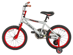 Trixter 18T Silver-Red Kids Bike, Steel Frame, Coaster Hub