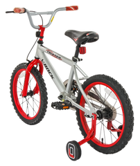 Trixter 18T Silver-Red Kids Bike, Steel Frame, Coaster Hub