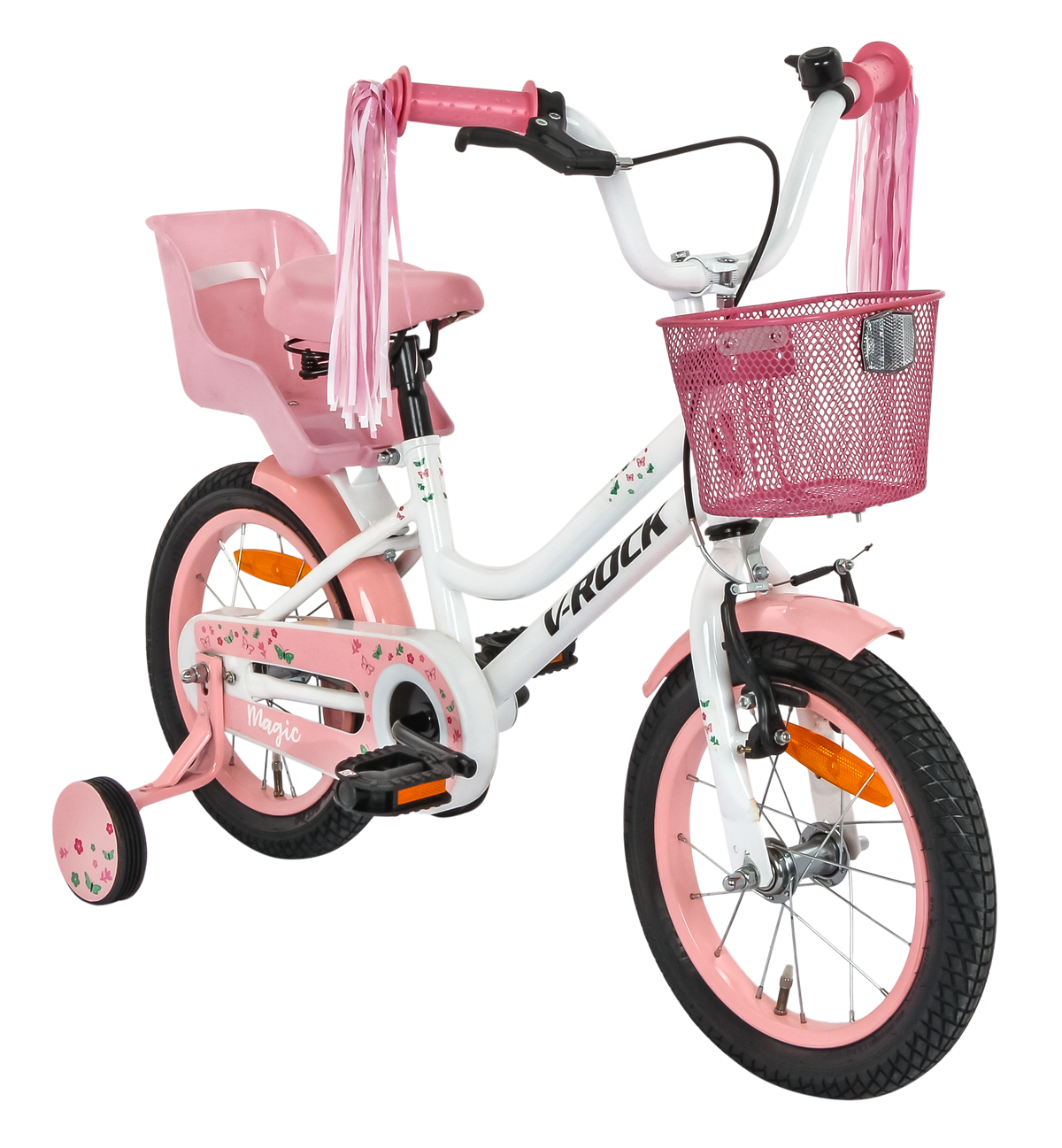 Magic 14T White Kids Bike, Steel Frame, Coaster Hub