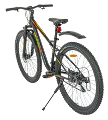 M-Racer Pro 29T Matt Black Unisex Mountain Bike, 21 Speed Shimano, Steel Frame, Dual Disc