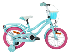 Lovely 14T Blue Kids Bike, Steel Frame, Coaster Hub