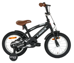 Bmx Fun 14T Matt Black Kids Bike, Steel Frame, Coaster Hub