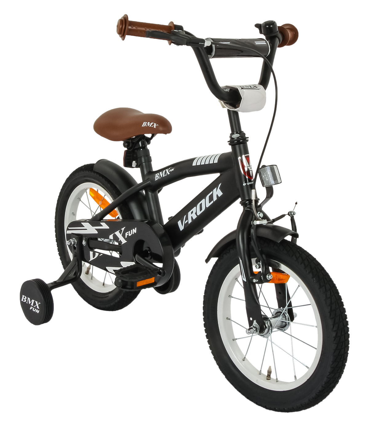 Bmx Fun 14T Matt Black Kids Bike, Steel Frame, Coaster Hub