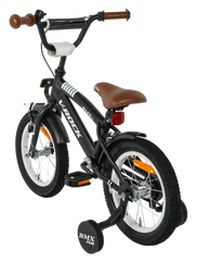 Bmx Fun 14T Matt Black Kids Bike, Steel Frame, Coaster Hub