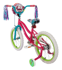 Girl Power 18T Pink Turquoise Kids Bike, Steel Frame, Coaster Hub