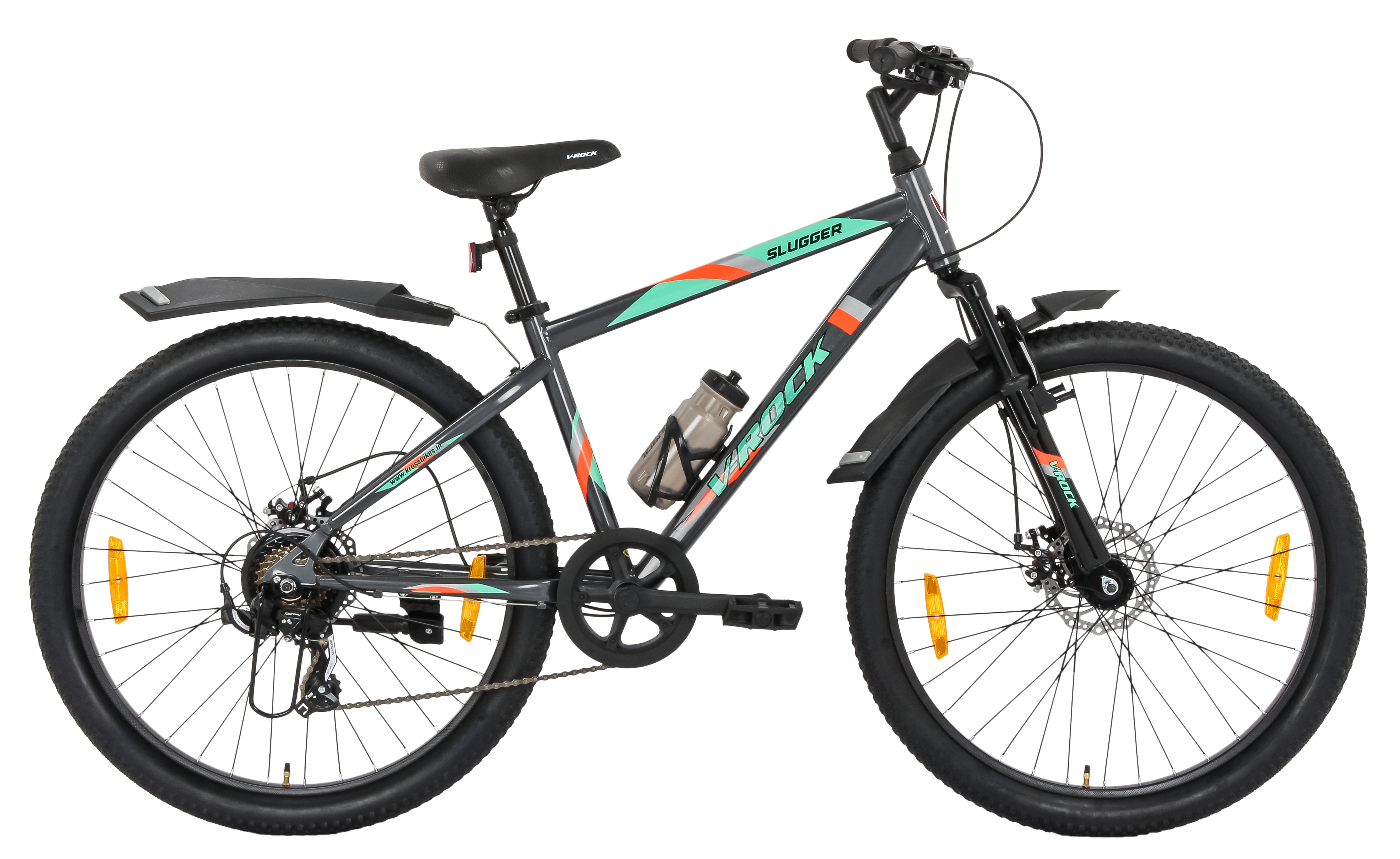V Rock Slugger 7 speed unisex Mountain Bike, Steel Frame