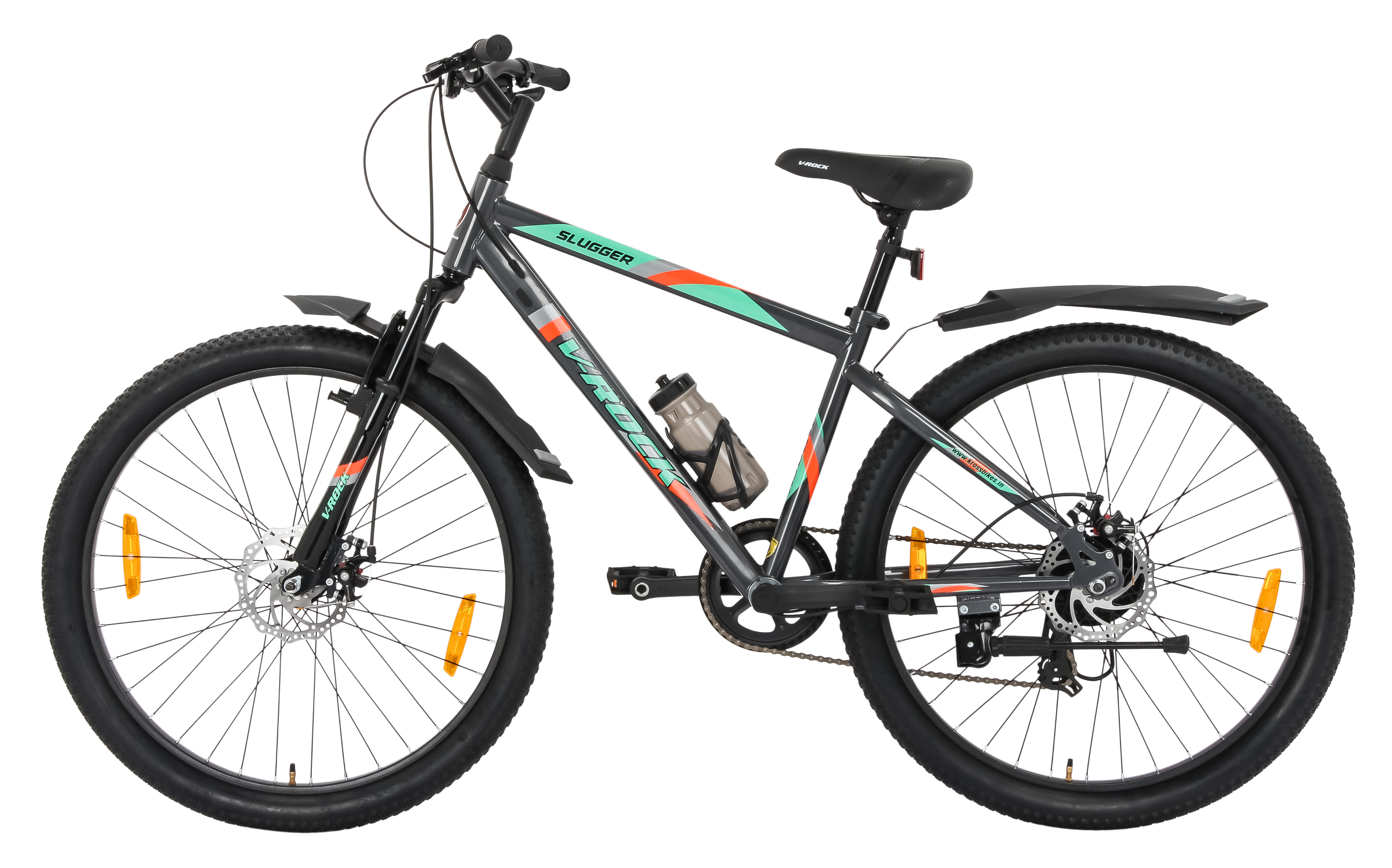 V Rock Slugger 7 speed unisex Mountain Bike, Steel Frame