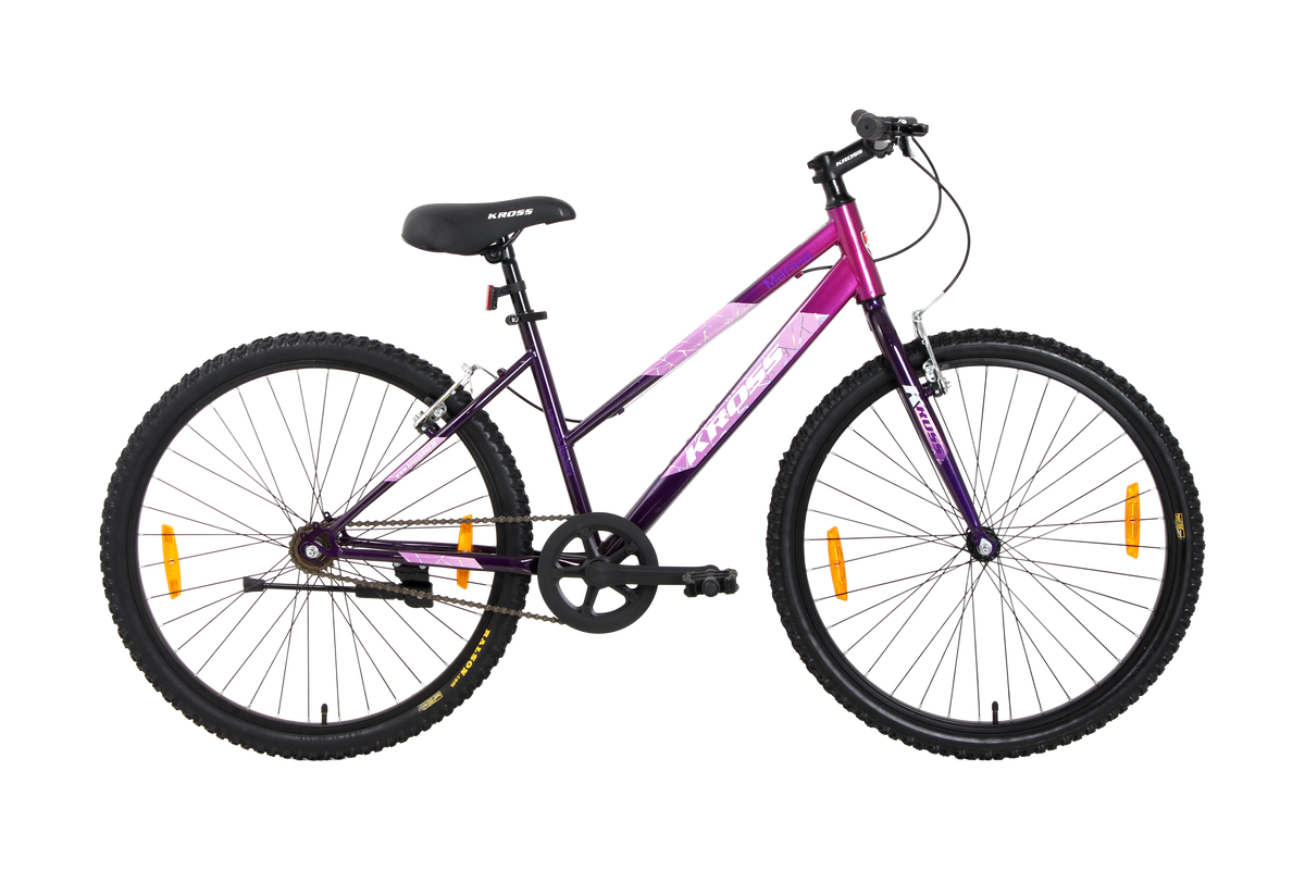 Kross Marina 26T City Bike with Alloy Rims, V-Brakes & Steel Frame – Pink/Purple
