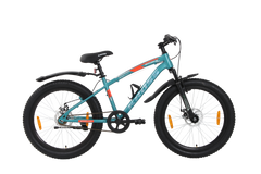 Kross Maximus Pro 24T Single Speed Double Disc Kids/Teens MTB – Matte Blue – Steel Frame, Suspension Fork, 24×2.40 Tyres