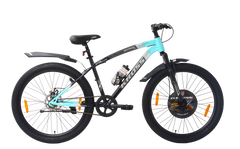 Kross Maximus Plus 26T Steel Single Speed Mountain Bike with Front & Rear Disc Brakes (26x2.40T, Blue Alloy Rims)