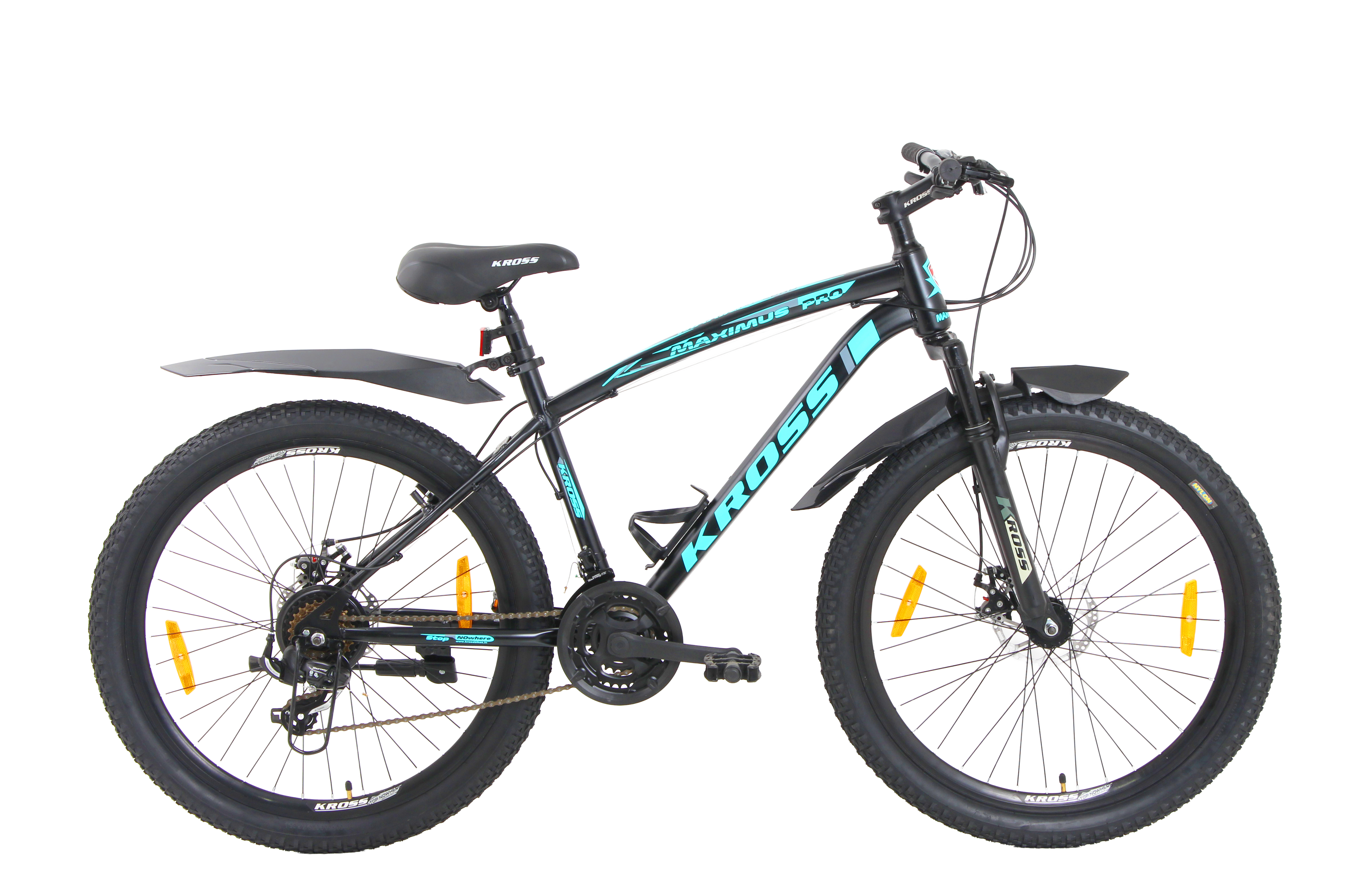 KROSS Maximus Pro 26T – 21-Speed Performance MTB with Suspension Fork, Dual Disc Brakes, Double-Wall Alloy Rims & Ergonomic Steel Frame (Black/Blue)