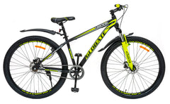 N-SPIRE 29T Single Speed Steel MTB with Suspension Fork & Dual Disc Brakes (Yellow)