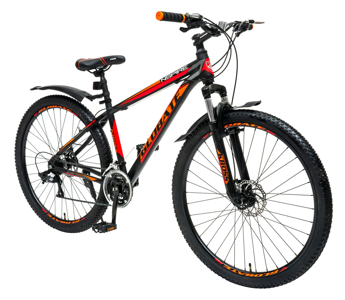 N-SPIRE 29T 21-Speed MTB with LTWOO Gear System, Suspension Fork & Dual Disc Brakes (Orange)