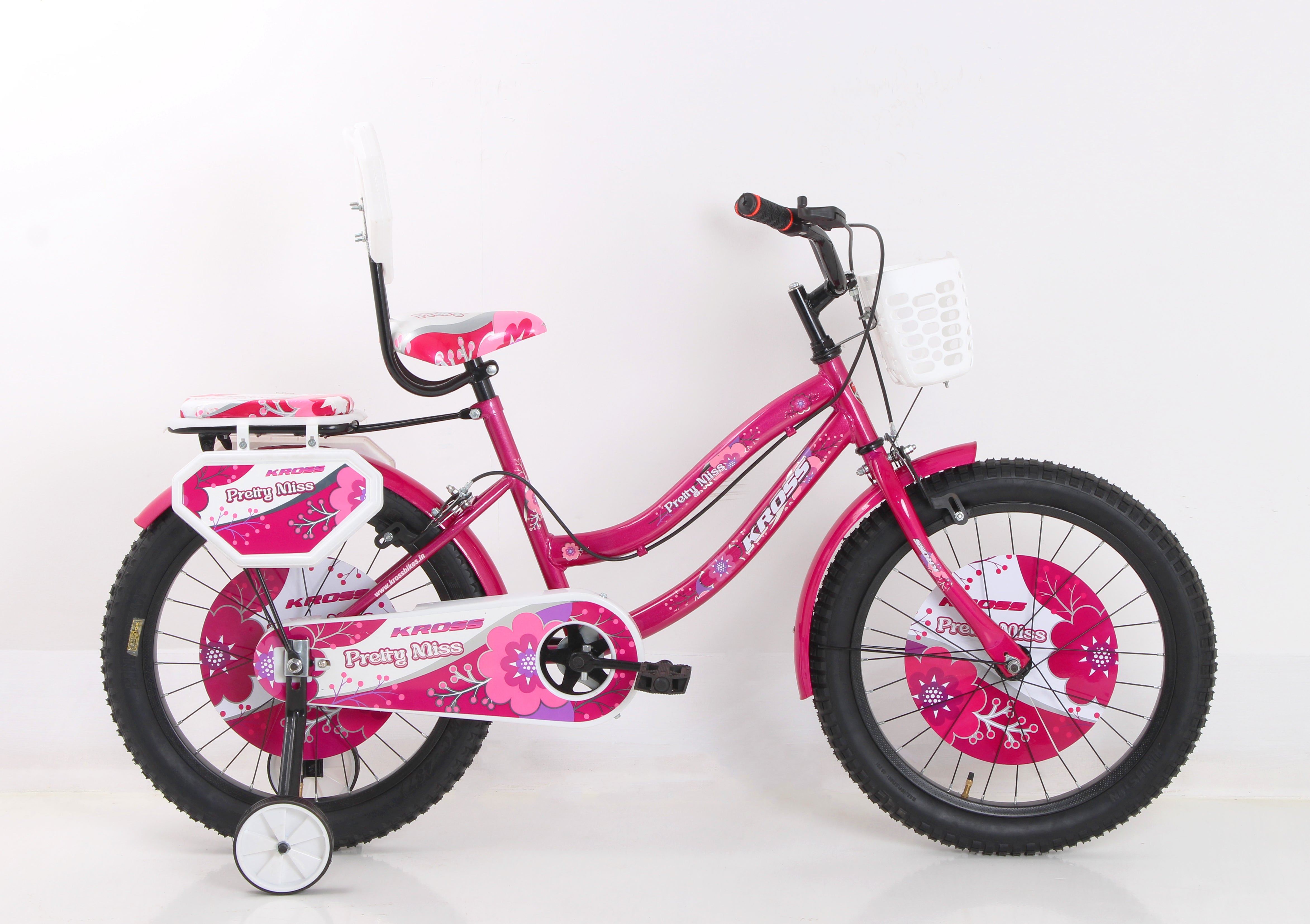 Kross Pretty Miss 20T Single Speed Kids Cycle with Raised Handlebar, Caliper Brakes & Full Accessories
