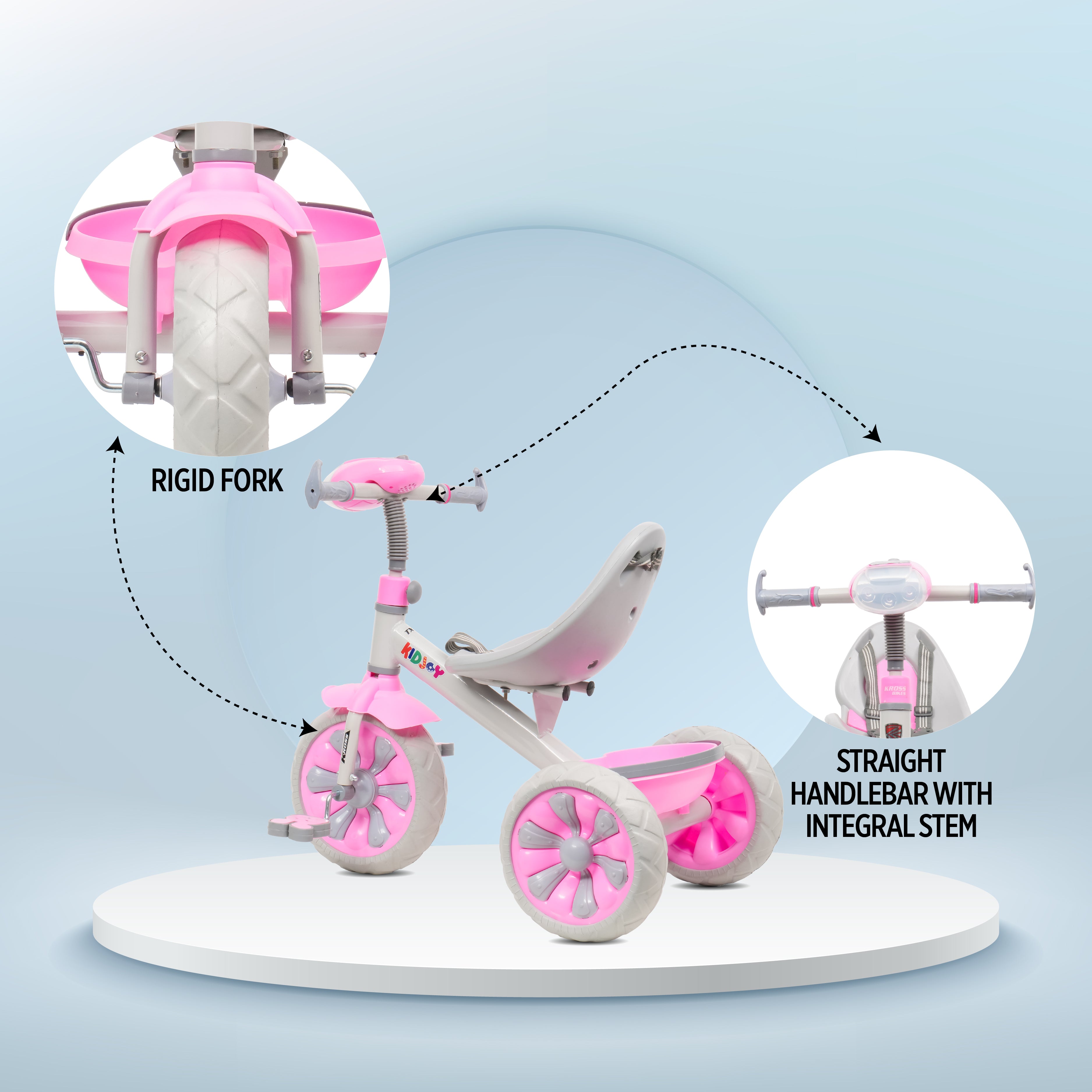 KidJoy 3-in-1 Tricycle with Music & Basket