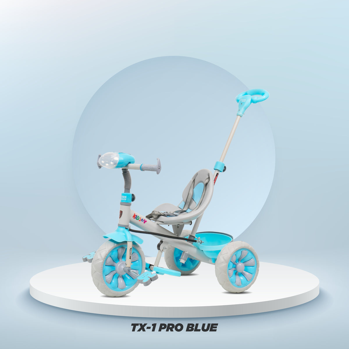 KidJoy 3-in-1 Tricycle with Music, Basket & Parental Handle