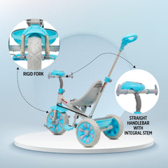 KidJoy 3-in-1 Tricycle with Music, Basket & Parental Handle