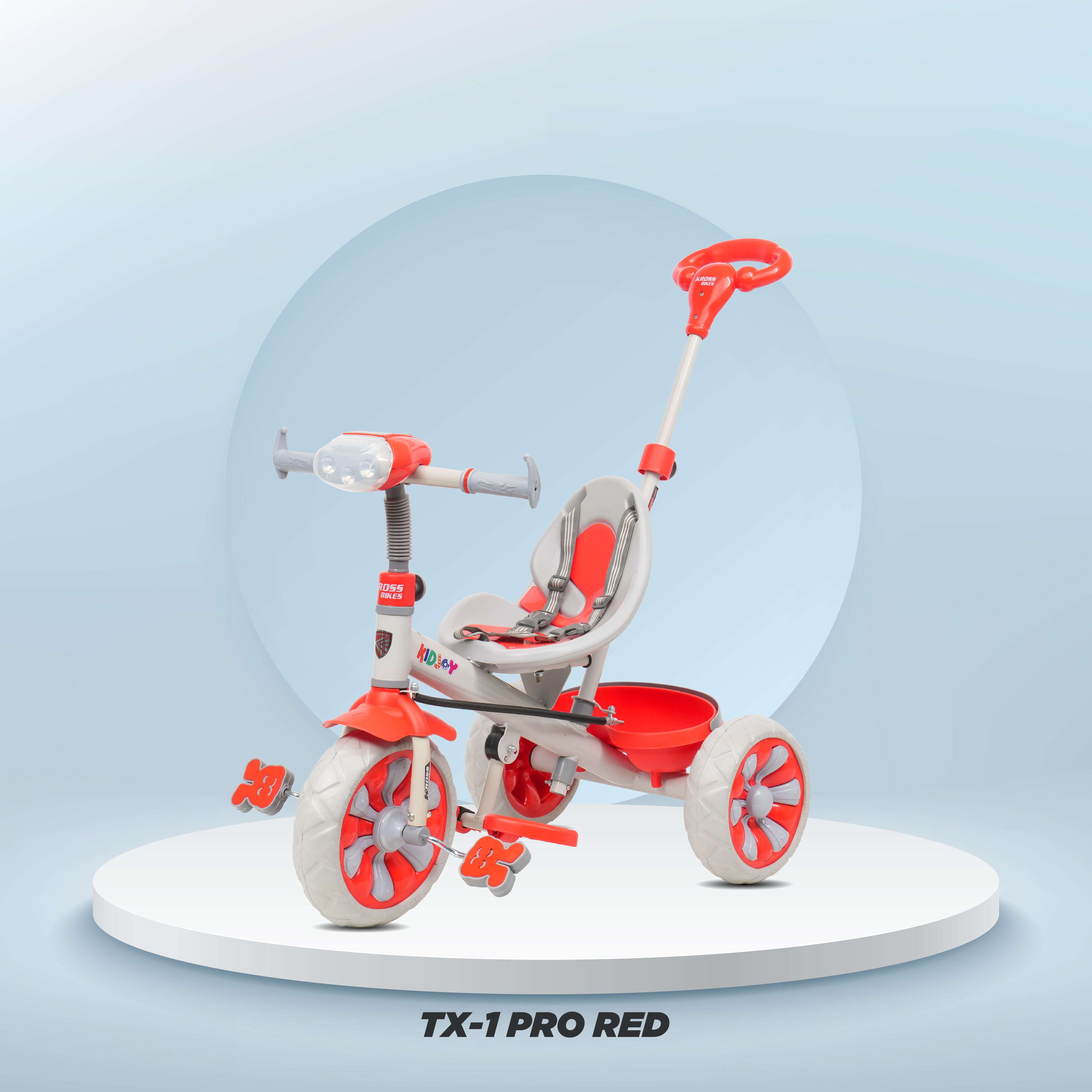 KidJoy 3-in-1 Tricycle with Music, Basket & Parental Handle
