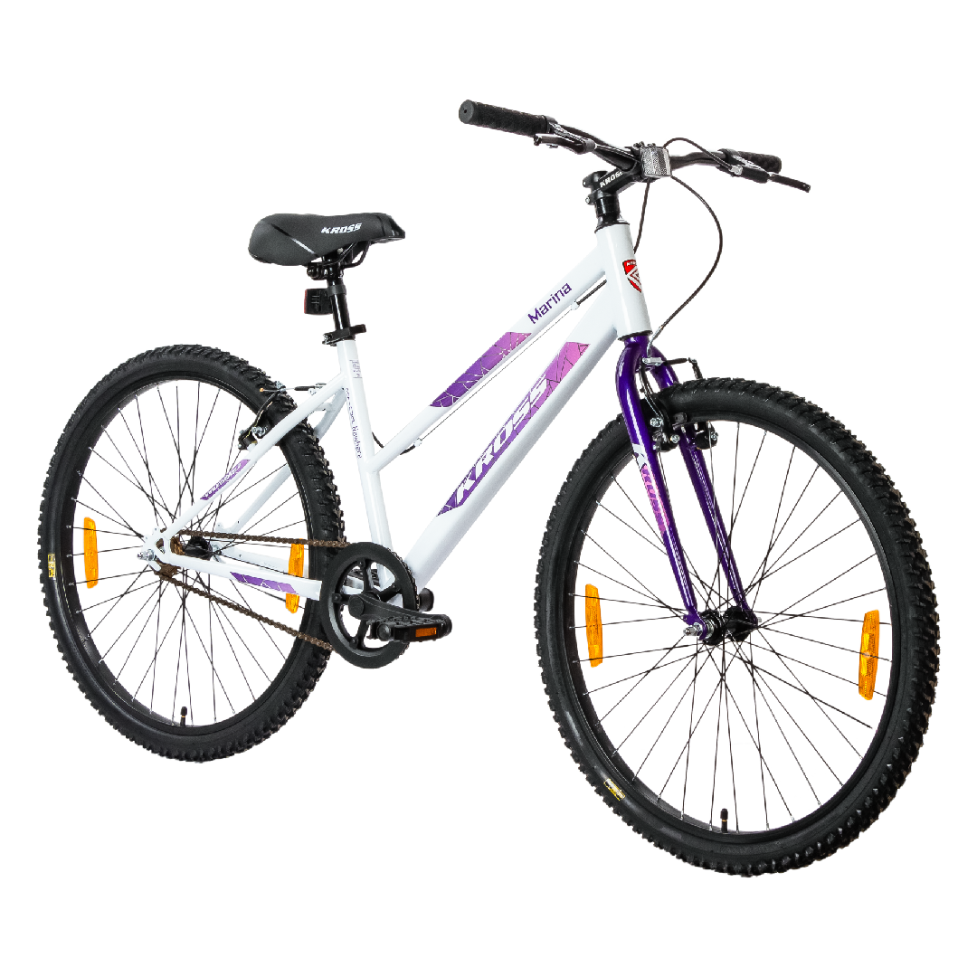 Kross Marina 26T White Purple Single Speed City Bike